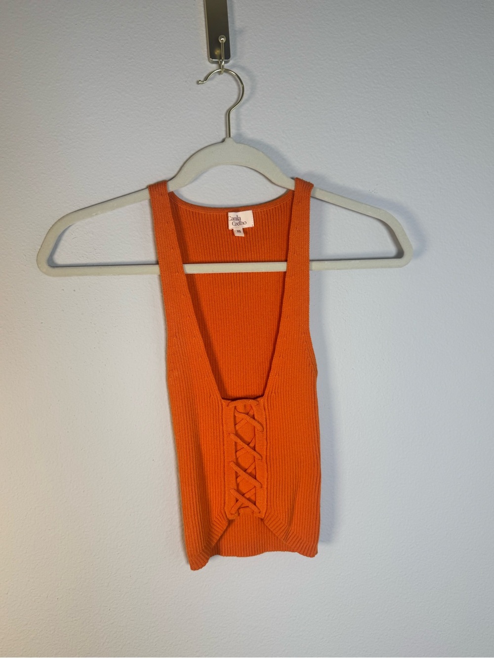 Camila Coelho “Artemis” Lace-Up Knit 2-Piece Set | Orange | Size XS | NWOT - Picture 6 of 11